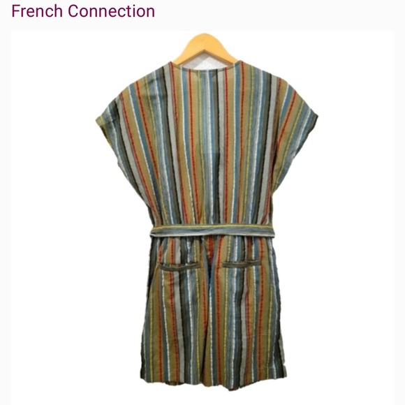 NEW!French Connection Multicolor Striped Romper size 10 - Picture 2 of 12